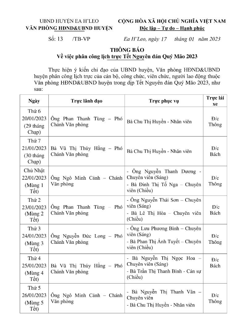 Thong bao lich truc Tet Nguyen dan 2023 CBCC VP-1